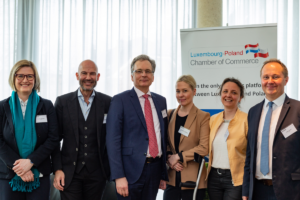 Spring Business Lunch 2019 with Serge Krancenblum (Executive Chairman at IQ-EQ), and Roman Lewszyk (CEO at Moventum), Artur Sosna (LPCC), Renata Plewniak (LPCC), Pia Libicka-Regulska (Embassy of Poland)